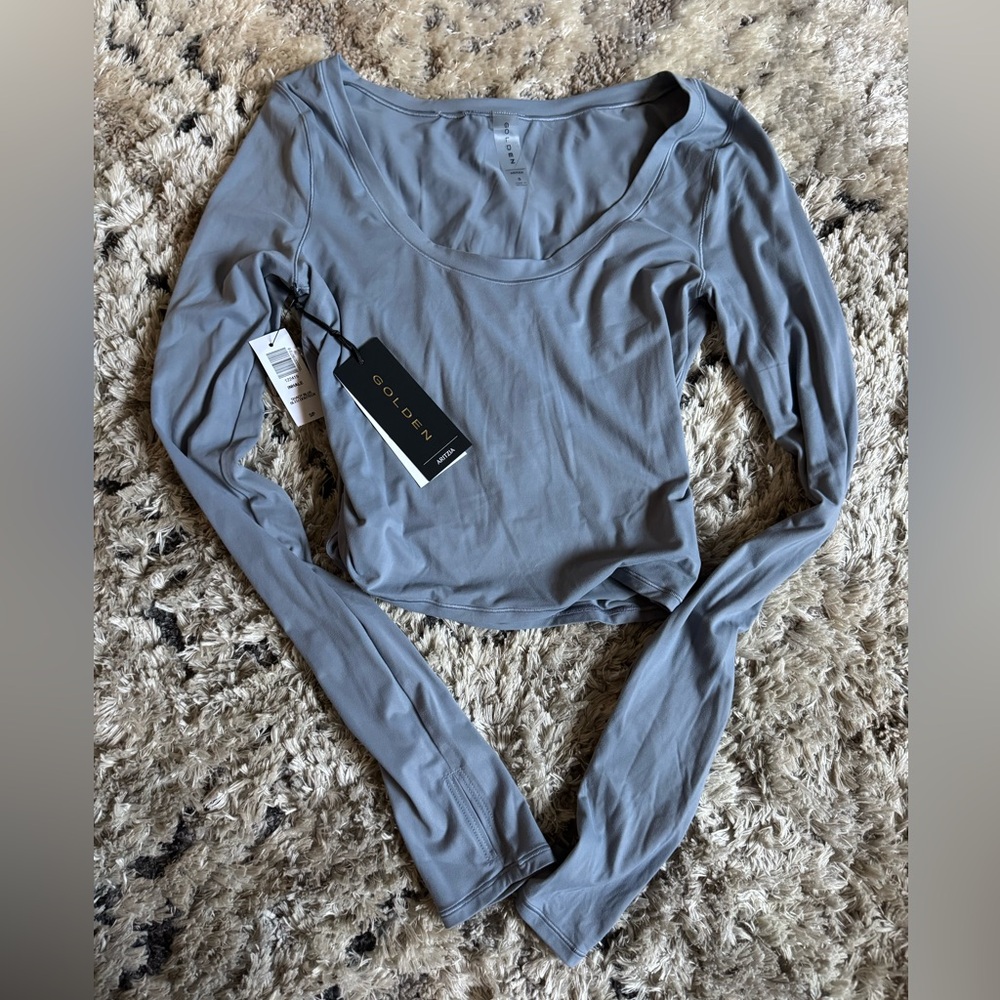Aritzia Blue Fitted Long Sleeve
